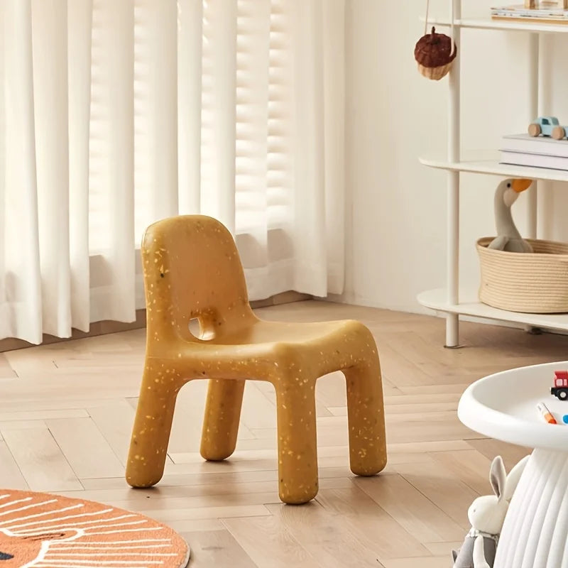 High-Quality Nordic Style Plastic Chair - Compact Outdoor Bench with Backrest, Perfect for Patio & Garden Decor
