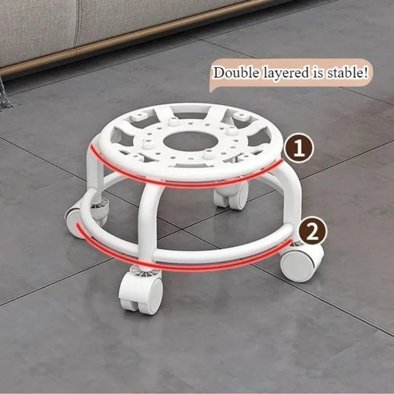Acrylic Stool Silent Spinner Pulley Small Chair Home Use Low Stool Beautiful Seam Movable Back Chair Swivel Chair