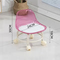 Acrylic Stool Silent Spinner Pulley Small Chair Home Use Low Stool Beautiful Seam Movable Back Chair Swivel Chair